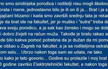 PRILIČNO SMO SIROTINJSKA PORODICA I RODITELJI NISU MOGLI ŠKOLOVATI I MOG BRATA I MENE