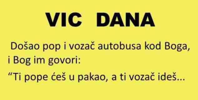 VIC DANA: Pop i vozač pred Bogom