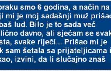 U BRAKU SMO 6 GODINA, A NAČIN NA KOJI MI JE MOJ SADAŠNJI MUŽ PRIŠAO JE BAŠ LUD. BILO JE TO…