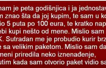 BILA NAM JE PETA GODIŠNJICA I JA JEDNOSTAVNO NISAM ZNAO ŠTA DA JOJ KUPIM…