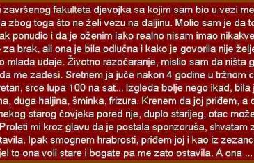 Nakon završenog fakulteta djevojka sa kojim sam…