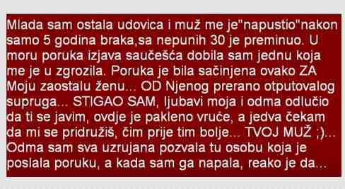 ISPOVIJEST: Mlada sam ostala udovica…