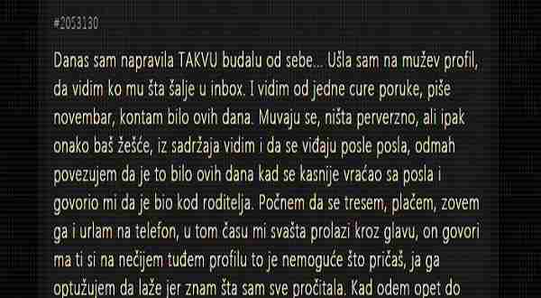 DANAS SAM NAPRAVILA TAKVU BUDALU OD SEBE…