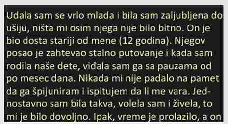 Udala sam se vrlo mlada i bila sam zaljubljena do ušiju…