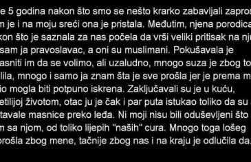 PRIJE 5 GODINA NAKON ŠTO SMO SE NEŠTO KRATKO ZABAVLJALI ZAPROSIO SAM JE…