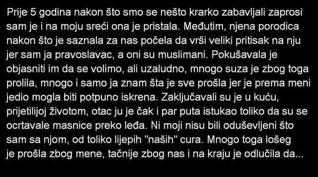 PRIJE 5 GODINA NAKON ŠTO SMO SE NEŠTO KRATKO ZABAVLJALI ZAPROSIO SAM JE…