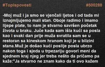 LJETOS SAM SE UDALA I ZIVIMO U IZNAJMLJENOM STANU…