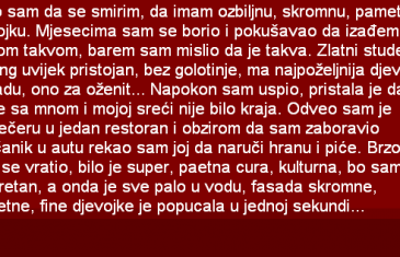 ŽELIO SAM DA SE SMIRIM, DA IMAM OZBILJNU, SKROMNU, PAMETNU DJEVOJKU…