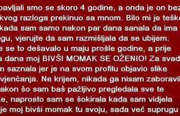 ZABAVLJALI SMO SE 4 GODINE ,A ON PREKINUO SA MNOM I OŽENIO DRUGU