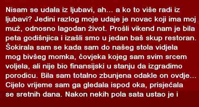 ISPOVIJEST: NISAM SE UDALA IZ LJUBAVI, A KO TO DANAS RADI!