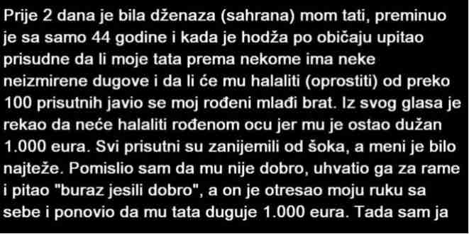 PRIJE 2 DANA JE BILA DŽENAZA (SAHRANA) MOM TATI, PREMINUO JE SA SAMO 44 GODINE…