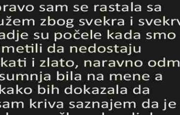 UPRAVO SAM SE RASTALA SA MUŽEM ZBOG SVEKRA I SVEKRVE. SVAĐE SU….