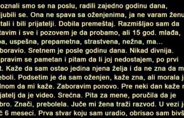 UPOZNALI SMO SE NA POSLU, RADILI ZAJEDNO GODINU DANA, ZALJUBILI SE