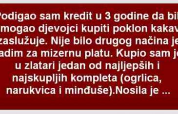 Podigao sam kredit da bih mogao djevojci kupiti poklon