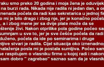 U BRAKU SMO PREKO 20 GODINA I MOJA ŽENA JE ODUVIJEK BILA NA BURZI…