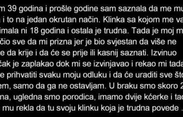 Imam 39 godina i prošle godine sam saznala da me muž vara i to na jedan okrutan način. Klinka sa kojom me varao nije