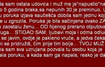 MLADA SAM OSTALA UDOVICA I MUŽ ME JE “NAPUSTIO” NAKON SAMO 5 GODINA BRAKA, SA NEPUNIH 30…