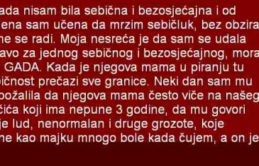 NIKADA NISAM BILA SEBIČNA I BEZOSJEĆAJNA I OD MALENA SAM UČENA DA…