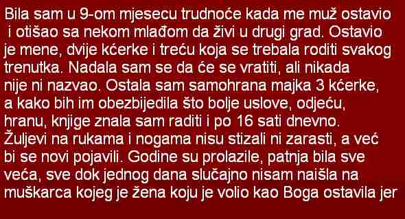 BILA SAM U 9-OM MJESECU TRUDNOĆE KADA ME JE MUŽ OSTAVIO…