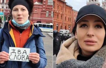 Haos u Moskvi: Demonstranticu s natpisom ‘dva slova’ priveli u sekundi, ali pravo ludilo tek je uslijedilo